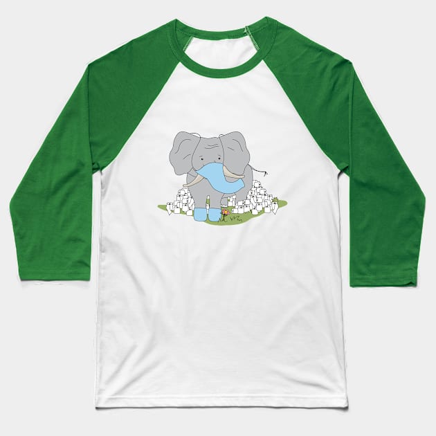 Corona Elephant Baseball T-Shirt by kristinbell